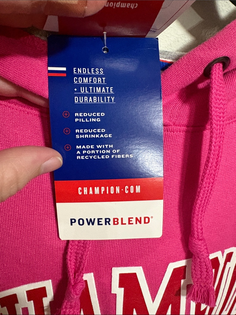 NWT Champion Pink Long Sleeve Sweatshirt Loose Fit Size L - Picture 2 of 11